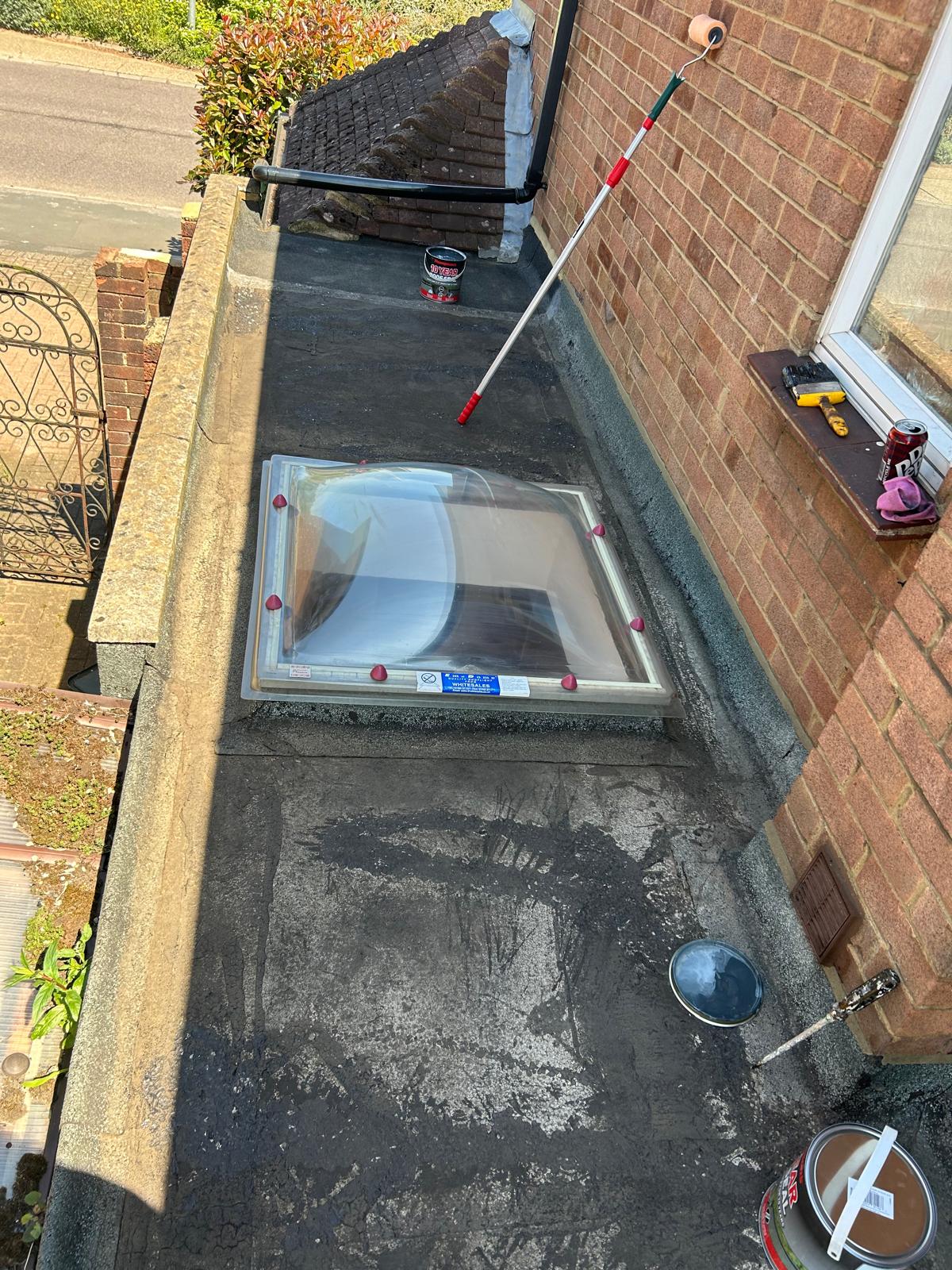 Flat roof before resealing by Royal Oak