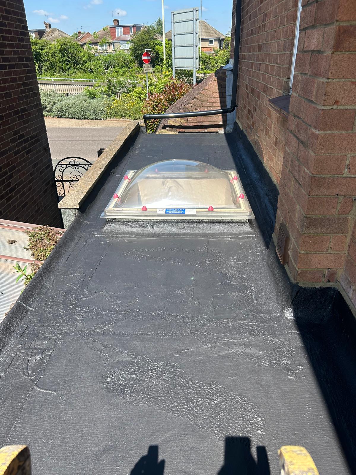 Flat roof after resealing by Royal Oak